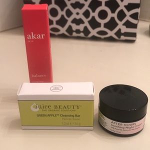 Face care sample set- toner, soap, and face cream